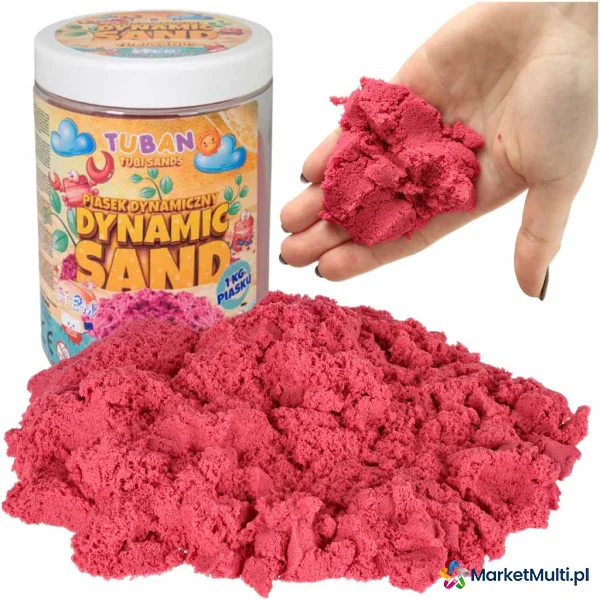 TUBAN Piasek dynamiczny 1kg różowy