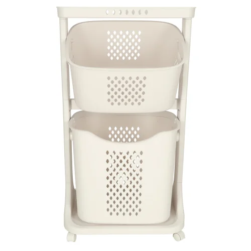 Pojemnik na zabawki kosz na ubrania organizer podwójny jeżdżący