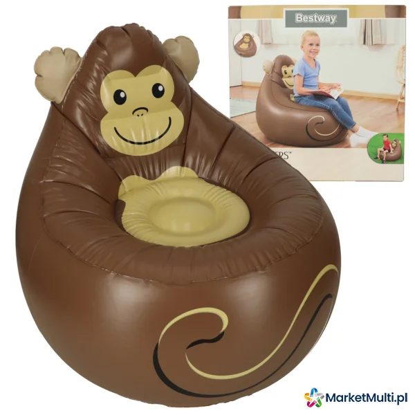 Fotel dmuchany puf BESTWAY 75116 małpka