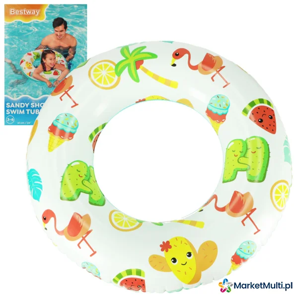 Kółko do pływania dmuchane BESTWAY 36014 flaming 61cm