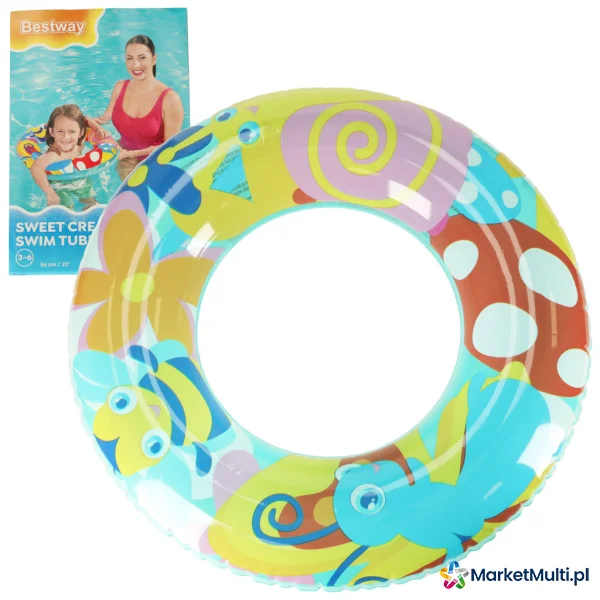 Kółko do pływania dmuchane BESTWAY 36013 motylki 56cm