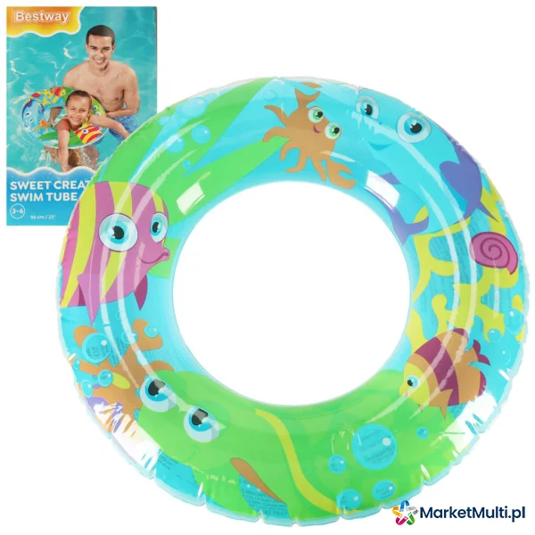 Kółko do pływania dmuchane BESTWAY 36013 rybki 56cm