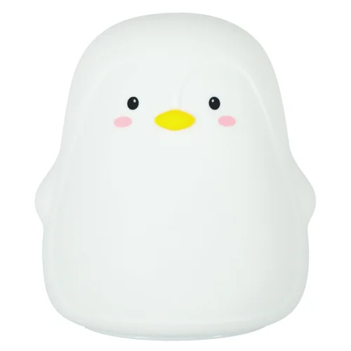Lampka nocna dla dzieci silikonowa LED biała pingwinek